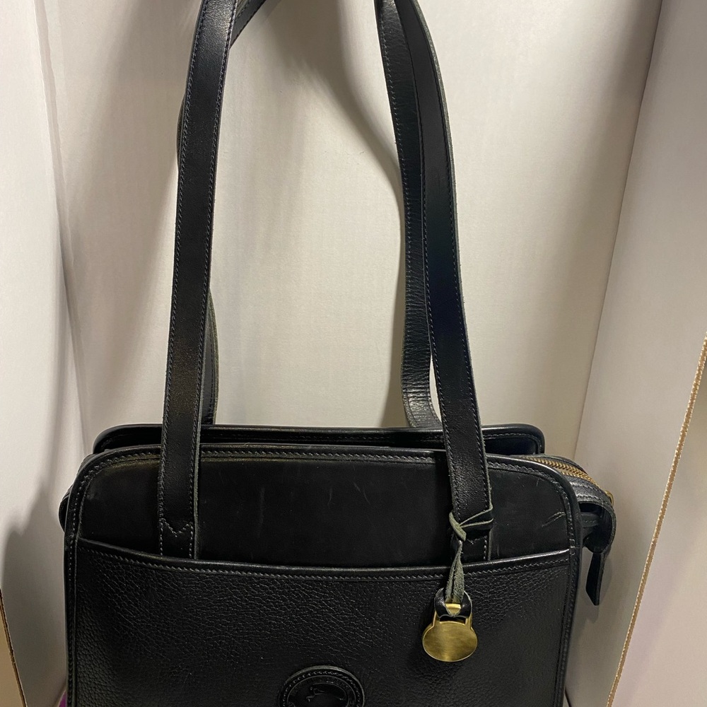 Coach Black Leather Bag with Gold Accents - Picture 7 of 7